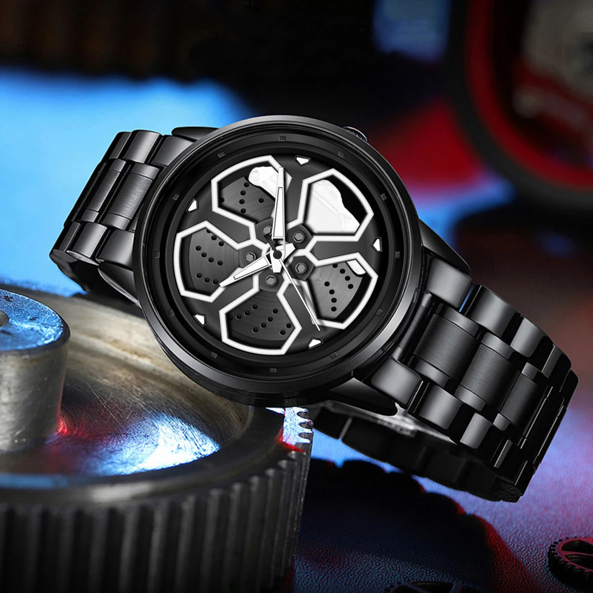 Montre jante rotative